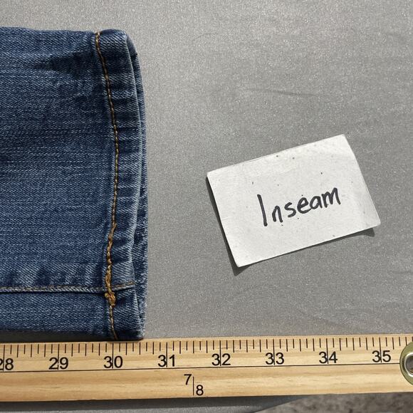 Aeropostale Bayla Skinny Jeans Size 6 Blue Distressed Patchwork Denim Low Rise - Picture 11 of 12